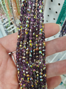 FIRE POLISHED CRYSTAL TR AMETHYST VITRAIL