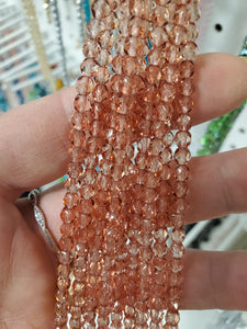FIRE POLISHED CRYSTAL TR RASPBERRY