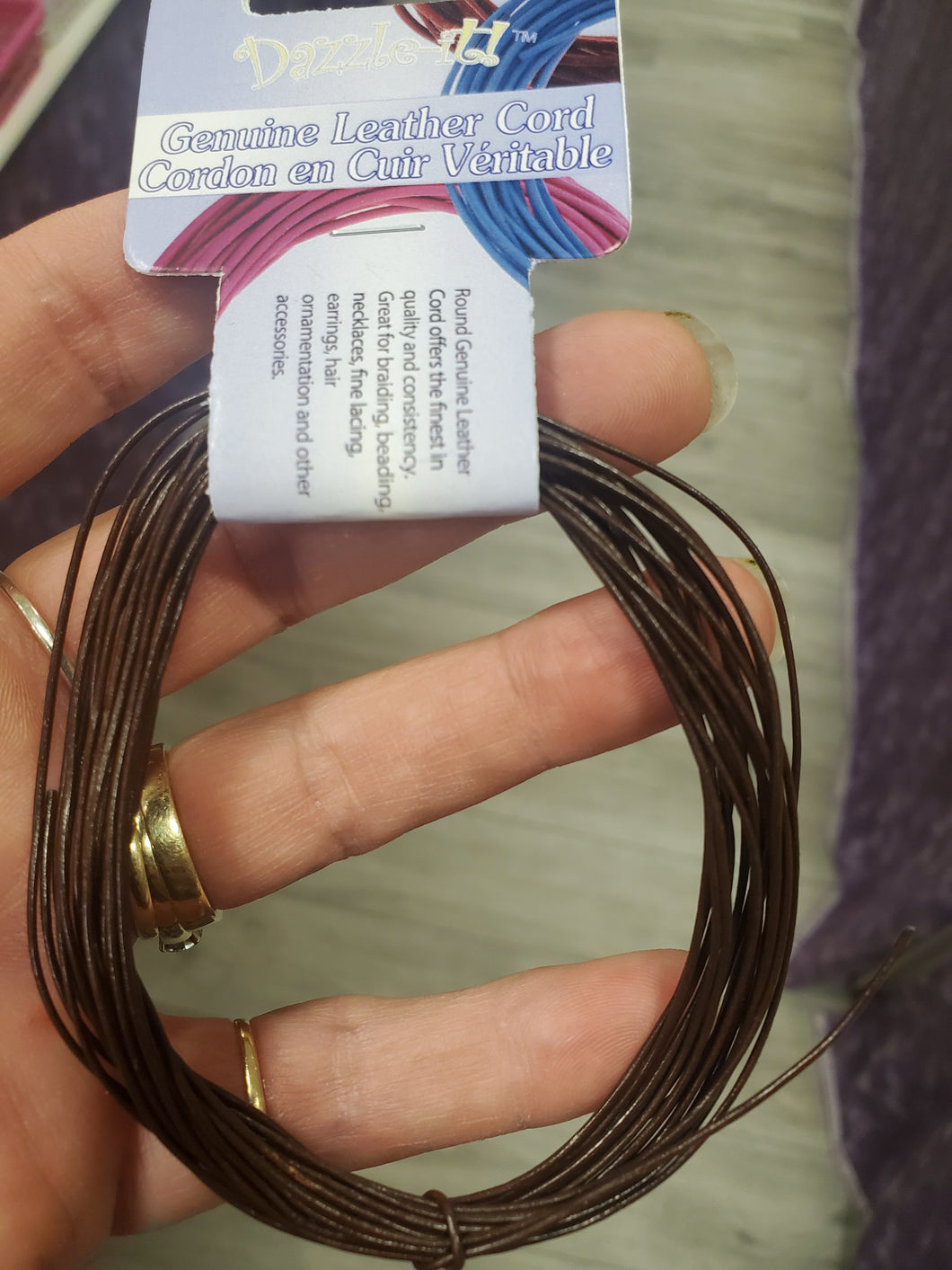 LEATHER CORD BROWN