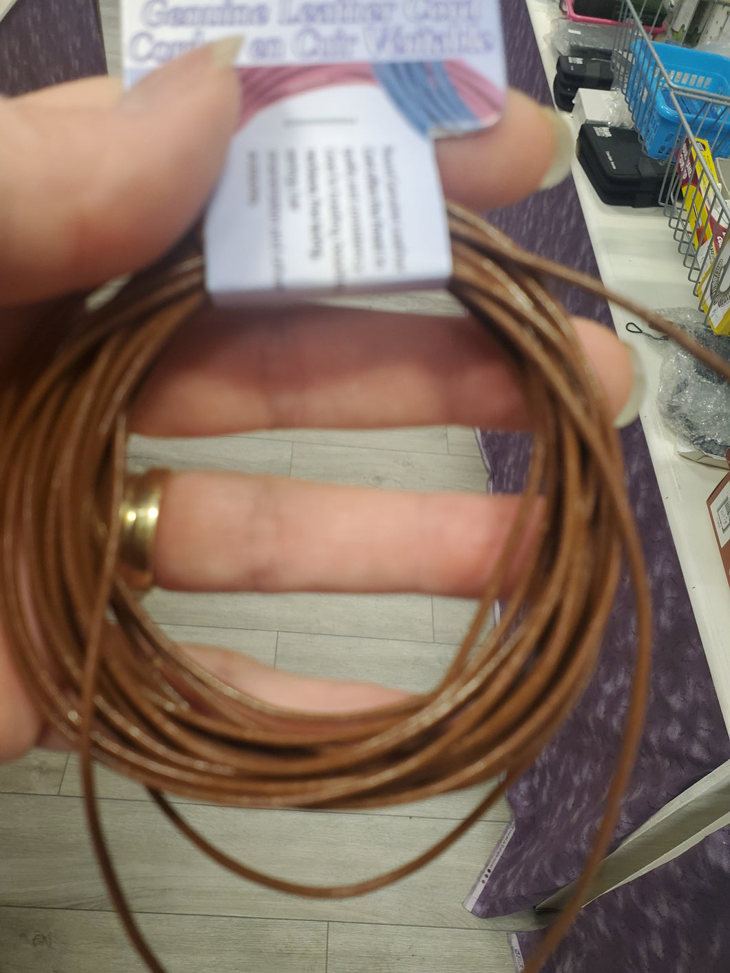 LEATHER CORD BROWN