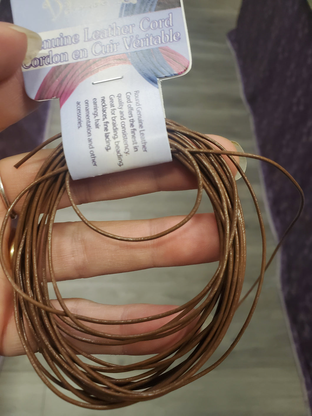 LEATHER CORD BROWN