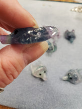 Load image into Gallery viewer, FLUORITE WOLF PENDANT
