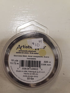 ARTISTIC WIRE 22GA STAINLESS STEEL