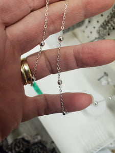 BRASS CABLE /W ROUND BEAD CHAIN