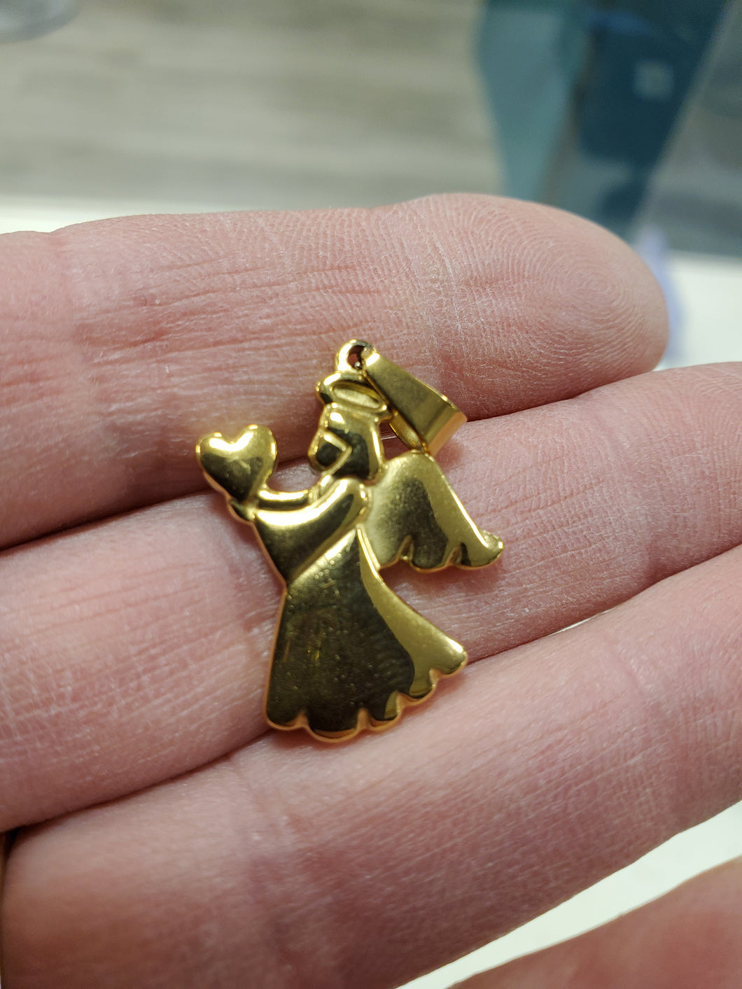 304 STAINLESS ANGEL PENDANT