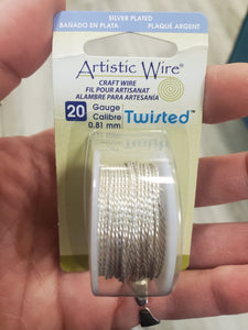 WIRE SILVER 20G TWISTED