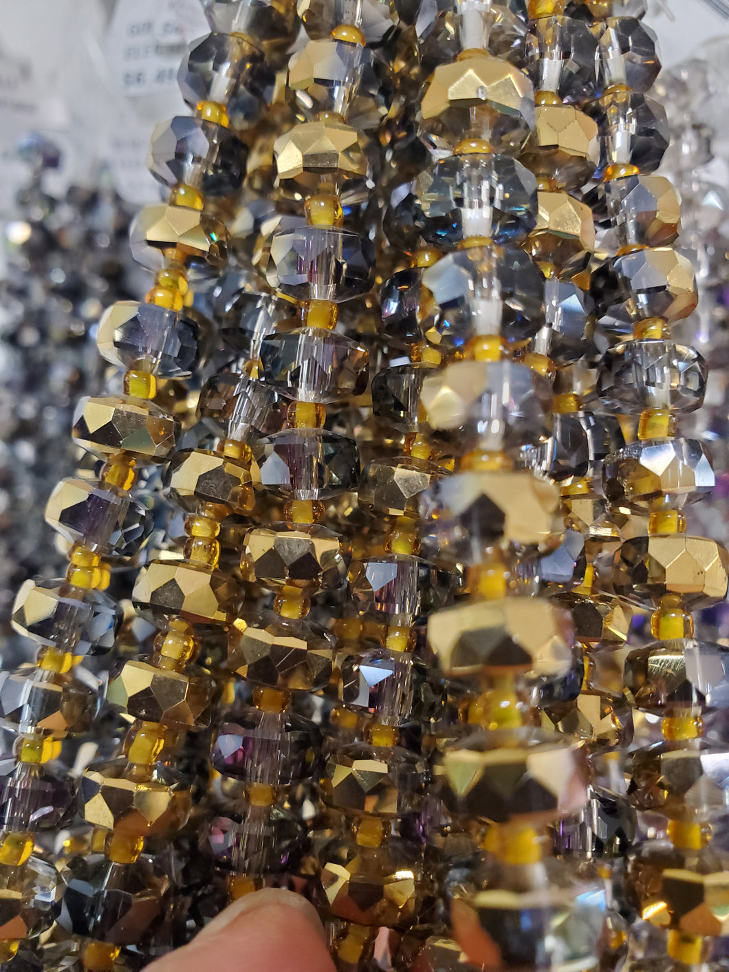 ELECTROPLATED GLASS 8X5MM