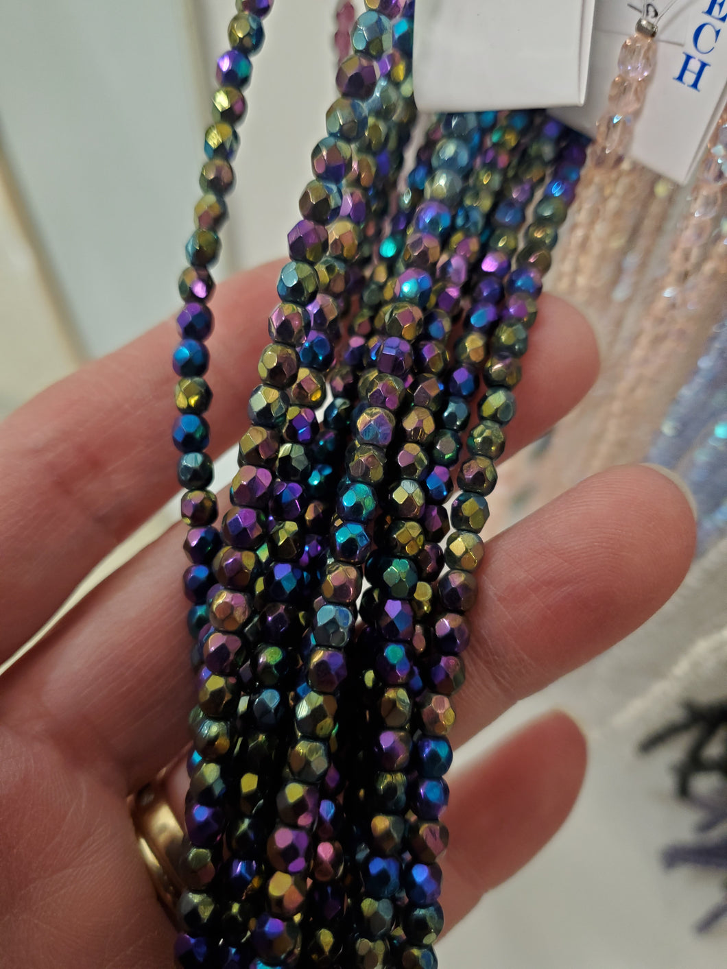 CZECH FIRE POLISHED CRYSTAL 4MM