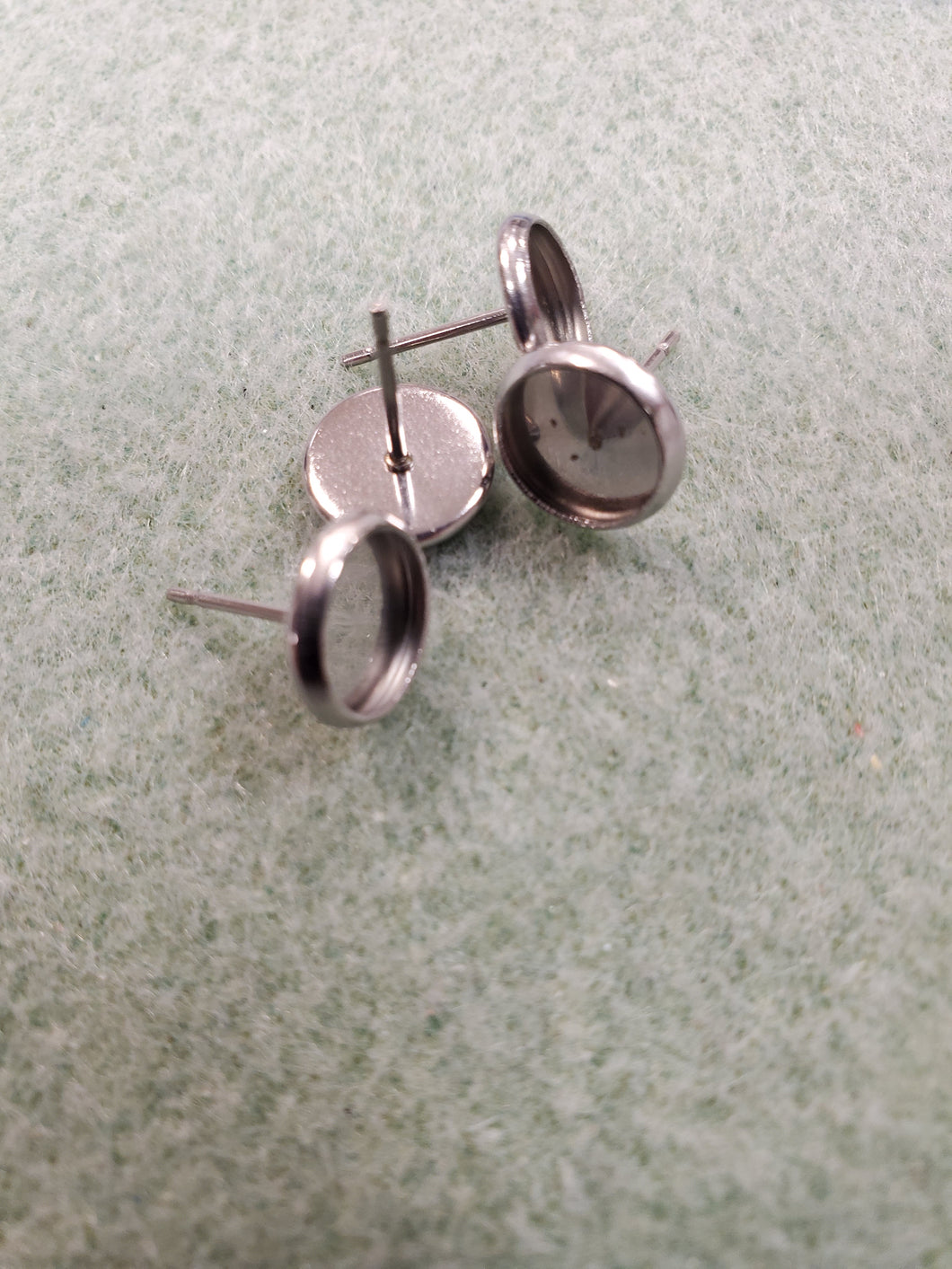 304 STAINLESS EARRING POST CABOCHON SETTING