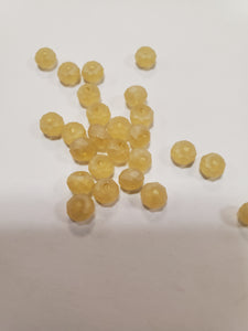 ELECTROPLATED FACETED GLASS 6X4MM