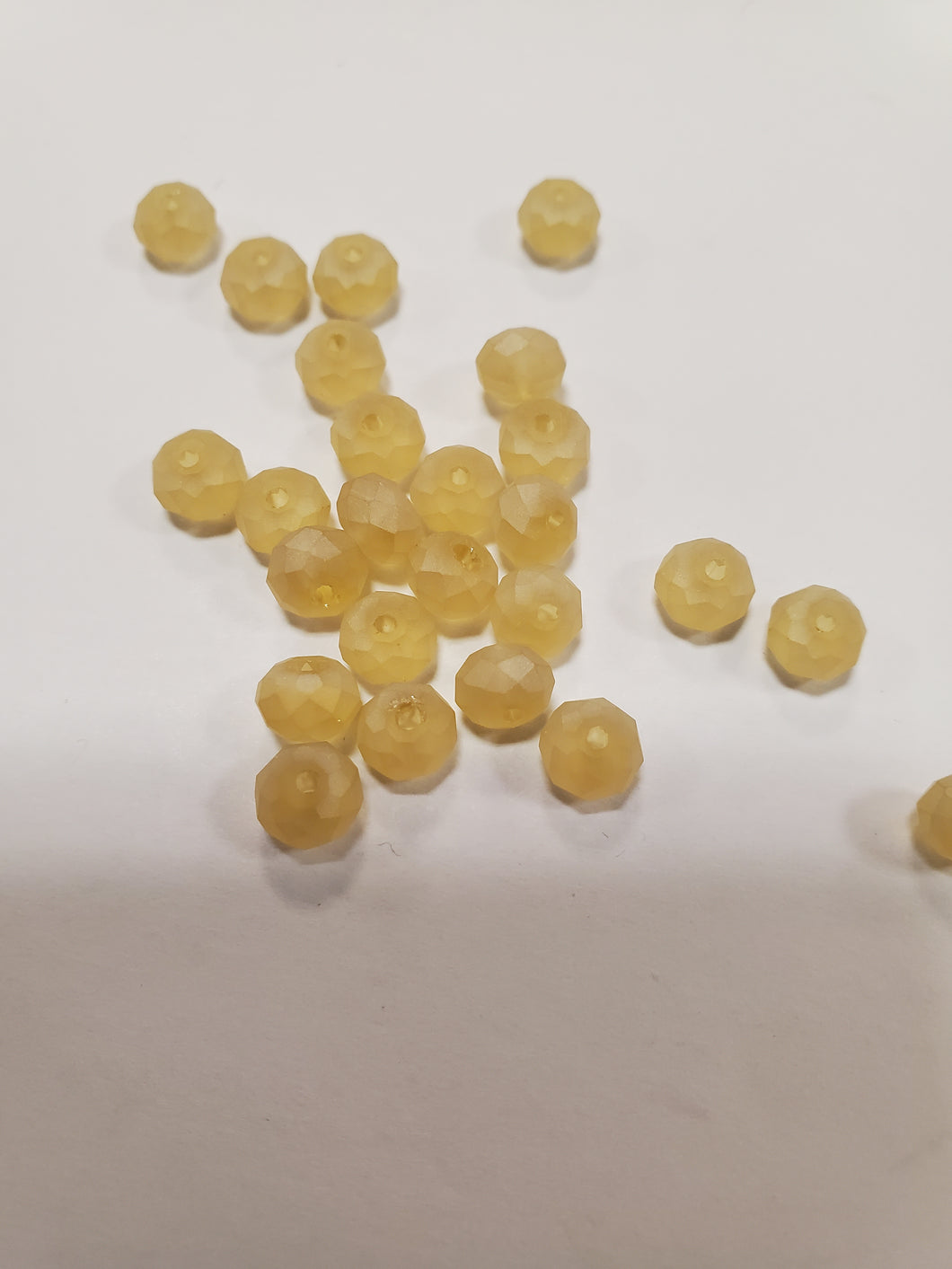 ELECTROPLATED FACETED GLASS 6X4MM