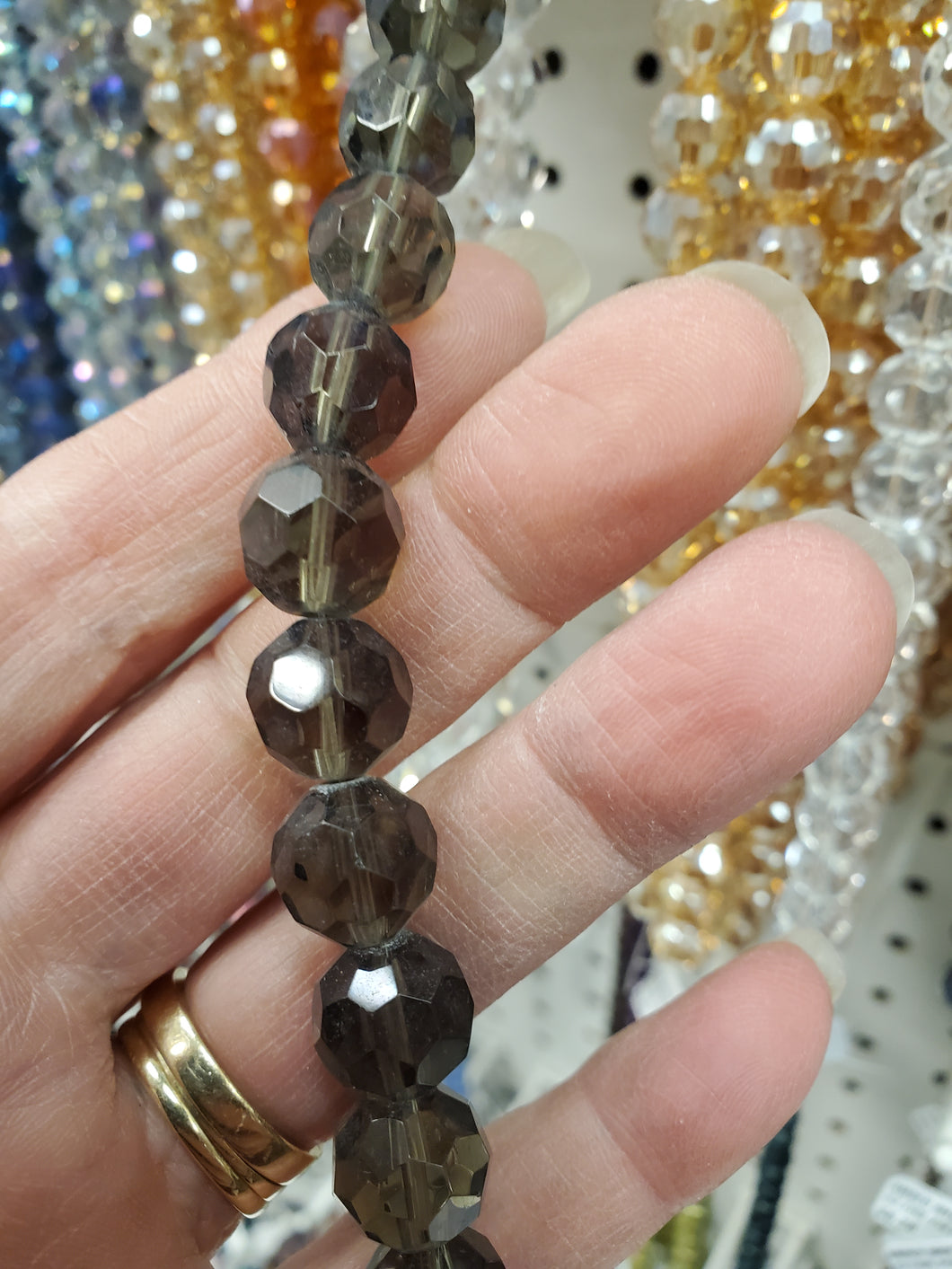 GLASS FACETED 12MM