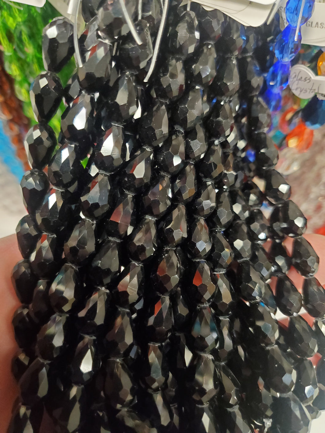 FACETED GLASS DROP