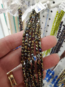 CZECH FIRE POLISHED CRYSTAL 4MM
