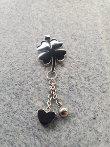 304 STAINLESS CLOVER/HEART PENDANT