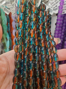 GLASS BEAD OVAL 11X8MM