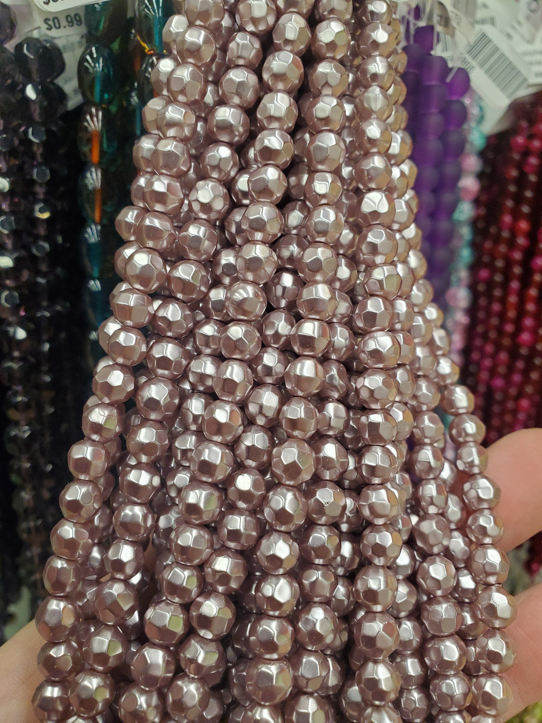 GLASS BEAD FACETED 6MM