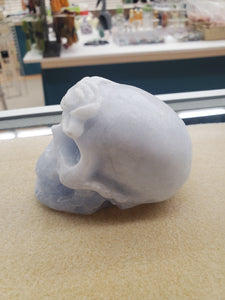BLUE CALCITE SKULL