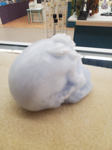 BLUE CALCITE SKULL