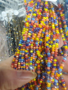 GLASS RONDELLE FACETED 3X2.5MM