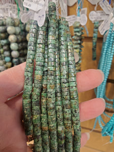AFRICAN TURQUOISE 6X3MM HEISHI