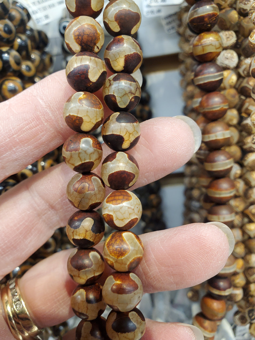 AGATE DZI BEAD 10MM