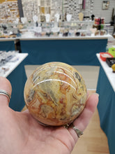 Load image into Gallery viewer, CRAZY LACE AGATE SPHERE
