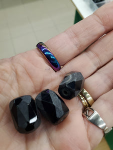 AGATE FACETED COLUMN 20X14MM
