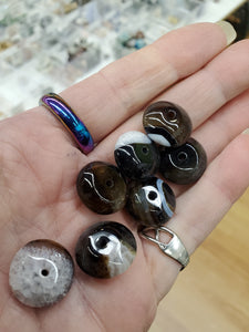 AGATE RONDELLE 18X10MM