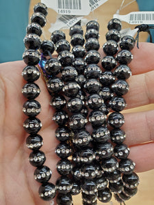 BLACK AGATE 8MM RHINESTONES