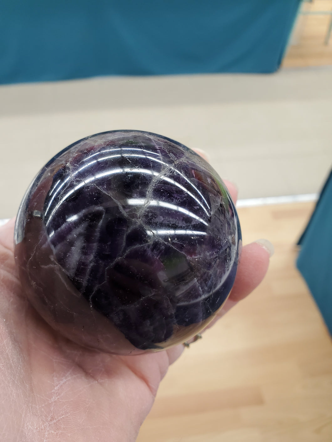 CHEVRON AMETHYST SPHERE