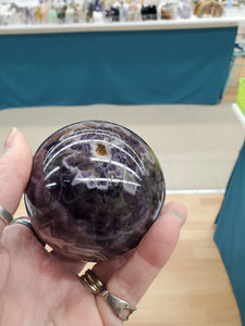 CHEVRON AMETHYST SPHERE