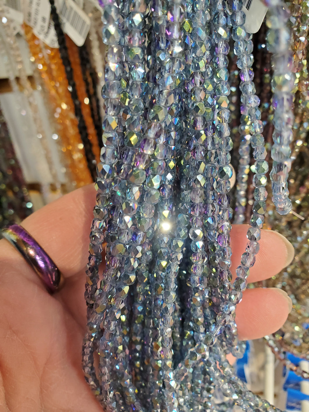 ELECTROPLATED FACETED GLASS 3MM