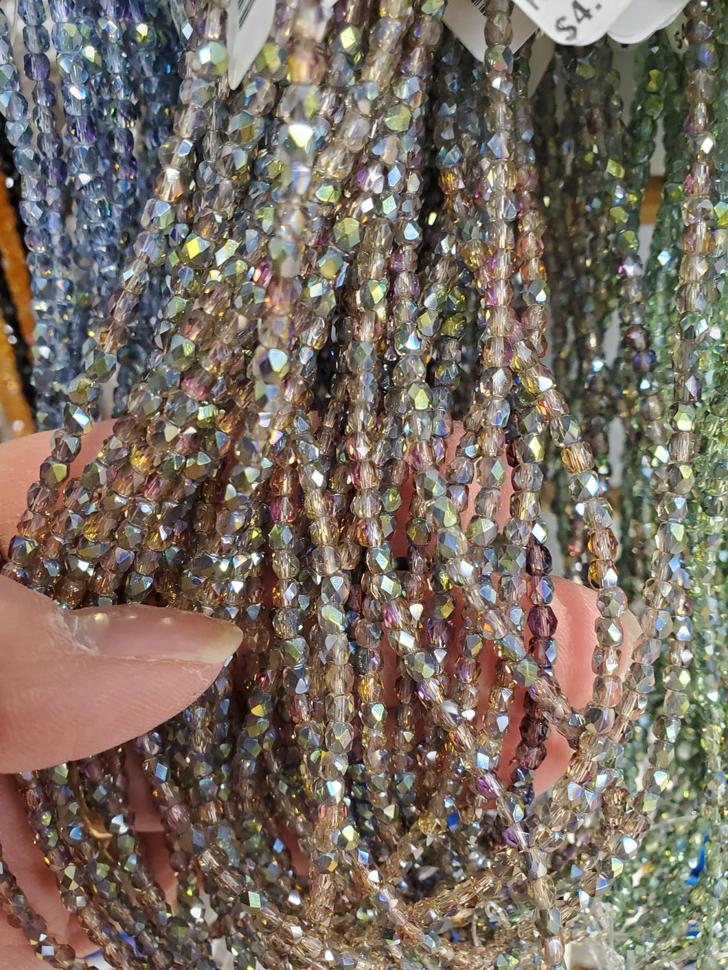 ELECTROPLATED FACETED GLASS 3MM