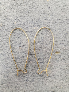 BRASS KIDNEY EAR WIRES
