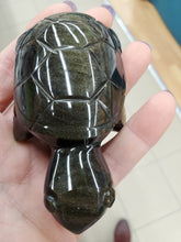 Load image into Gallery viewer, GOLDEN OBSIDIAN TURTLE
