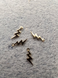 BRASS CHARM LIGHTNING BOLT