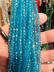 ELECTROPLATED GLASS FACETED 4MM