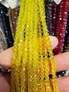 ELECTROPLATED GLASS FACETED 4MM