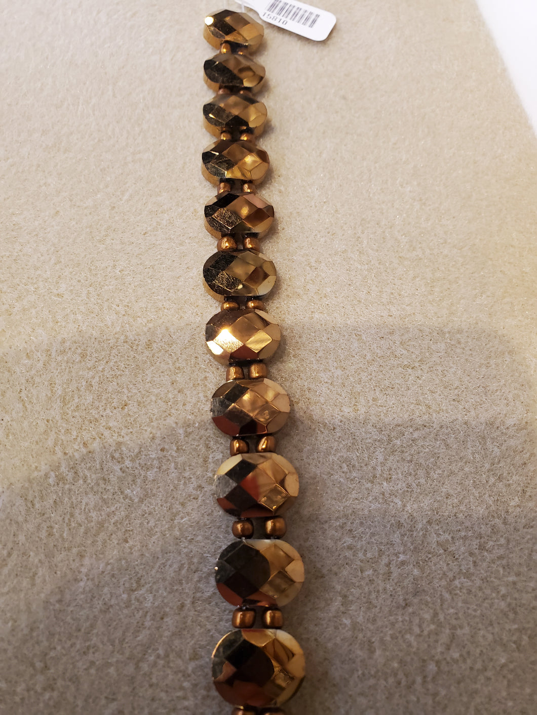FACETED GLASS 2-HOLE 15X11X6.5MM