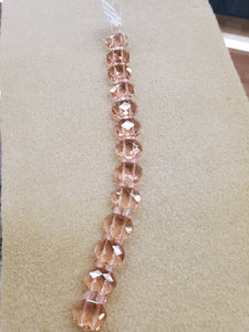 FACETED GLASS 2-HOLE 15X11X6.5MM
