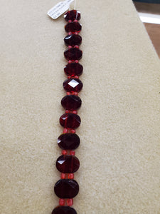 FACETED GLASS 2-HOLE 15X11X6.5MM