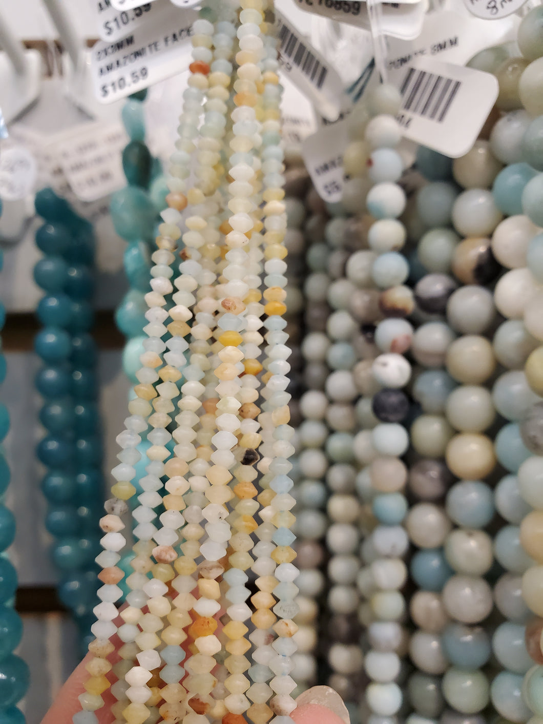 AMAZONITE FACETED RONDELLE 2X3MM