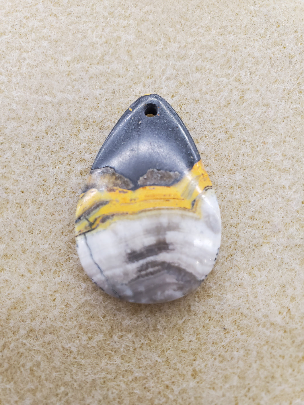 BUMBLEBEE JASPER DRILLED CABOCHON