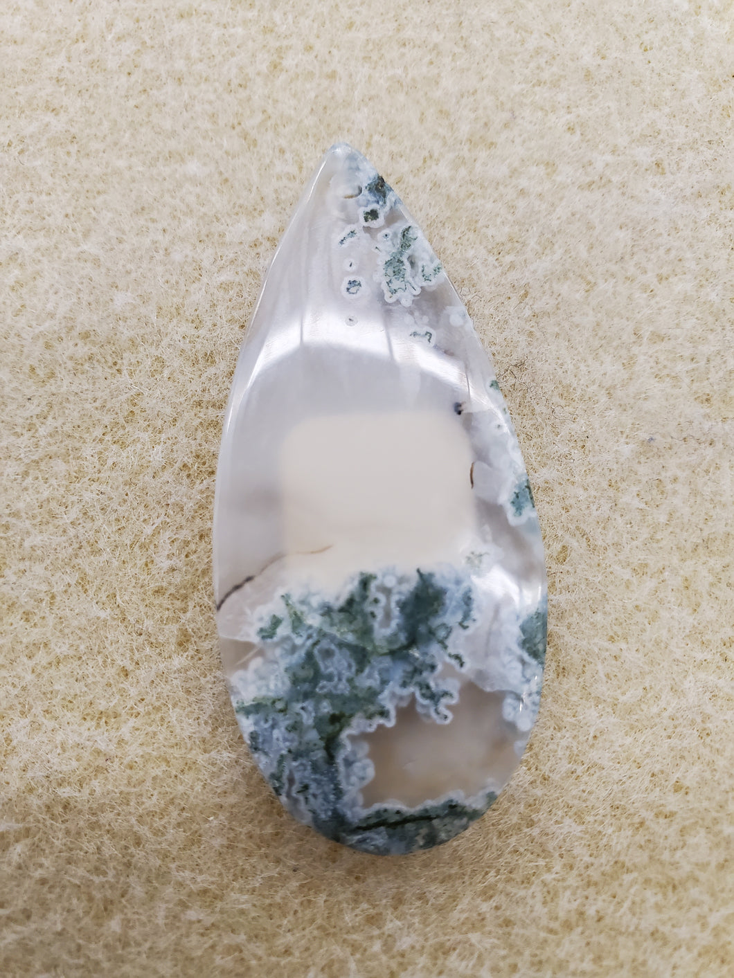MOSS AGATE DRILLED CABOCHON