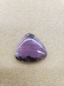 PURPLE MOSS AGATE DRILLED CABOCHON