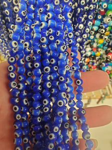 LAMPWORK EVIL EYE BEAD 6MM
