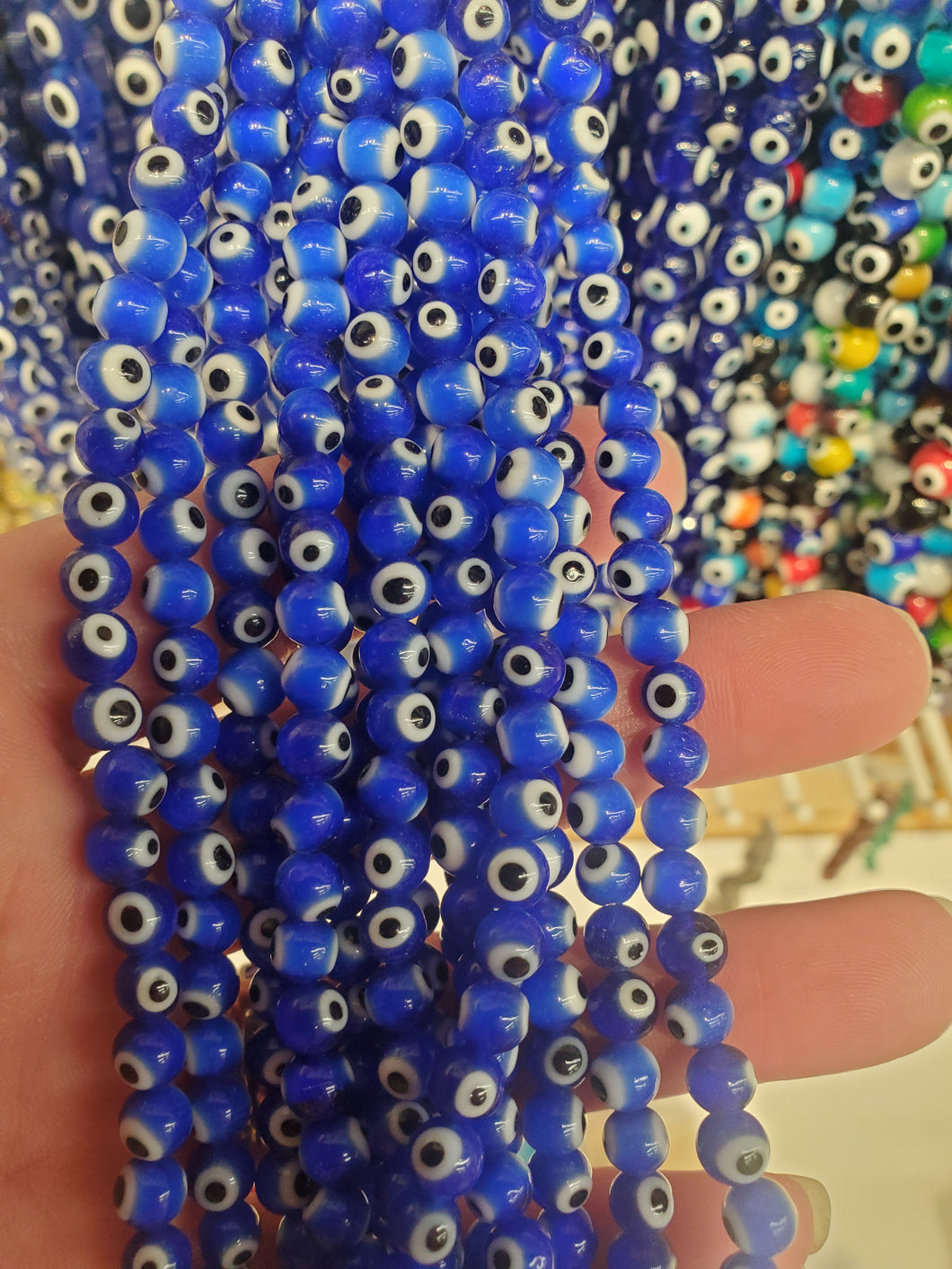 LAMPWORK EVIL EYE BEAD 6MM