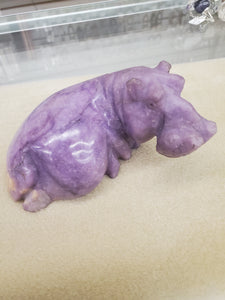LEPIDOLITE HIPPO