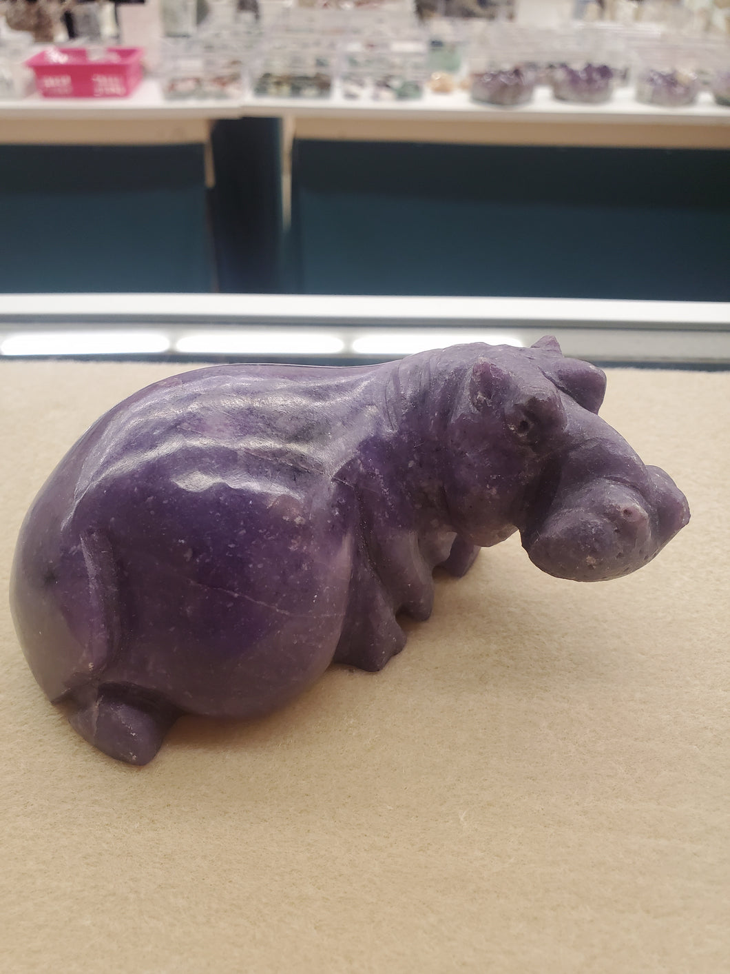 LEPIDOLITE HIPPO